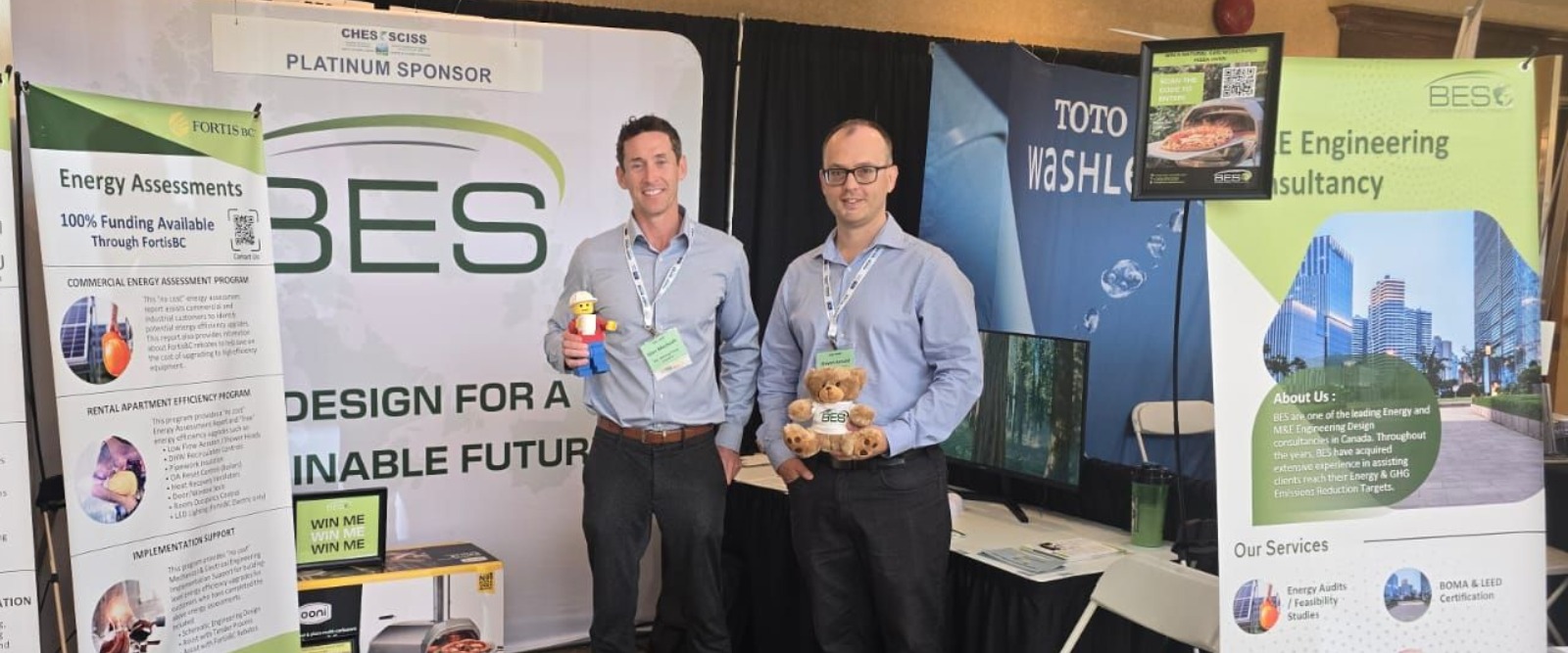 BES founders Sean Mac Aodh and Steve Arnold at the BES conference booth